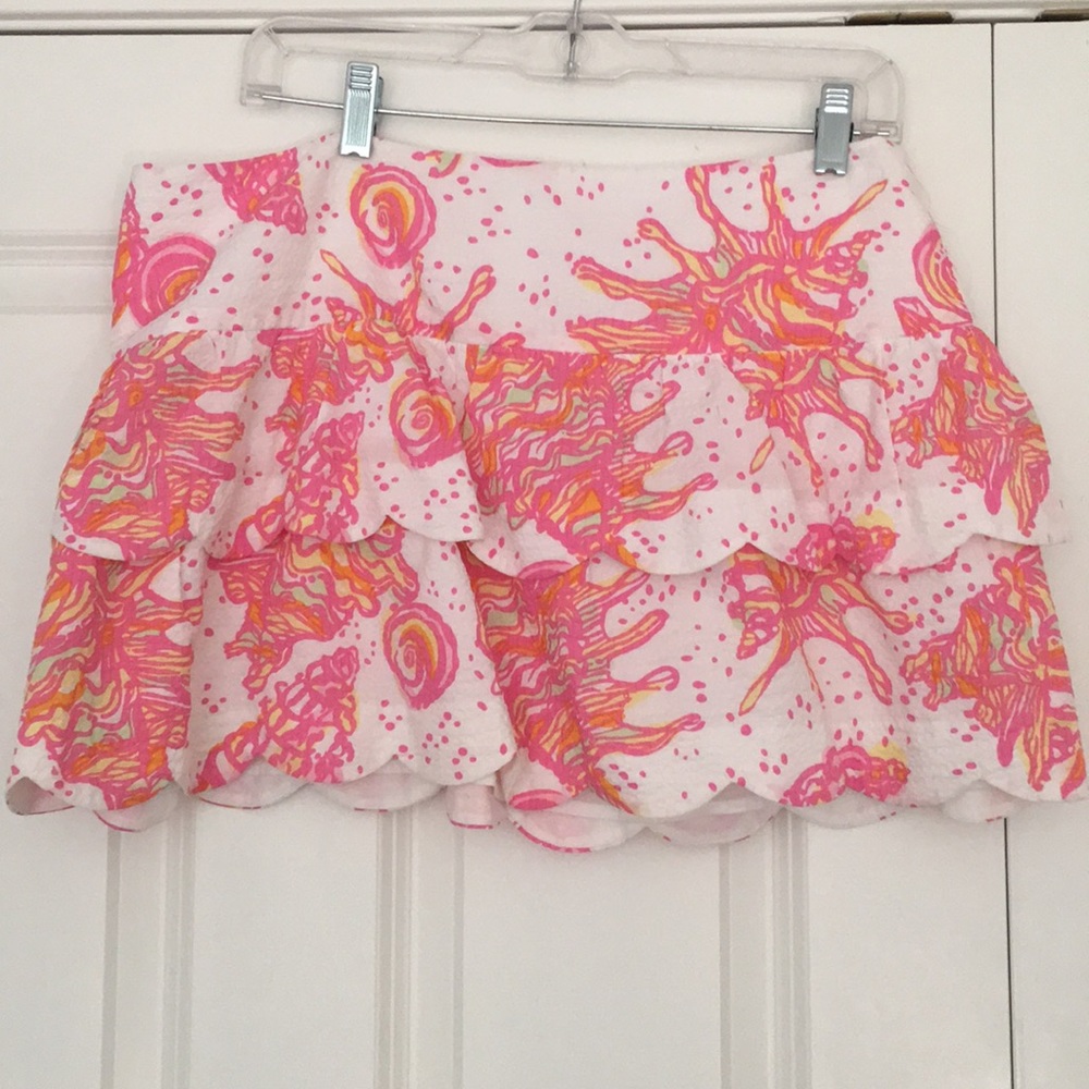 Lilly Pulitzer conched out ruffle skirt